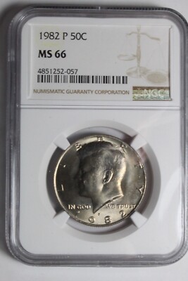 1982 P Kennedy Half Dollar NGC MS66 #057 | eBay