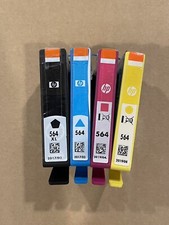 GENUINE HP 564XL Black and HP 564 Color Ink Cartridge 4-Pack 2019 