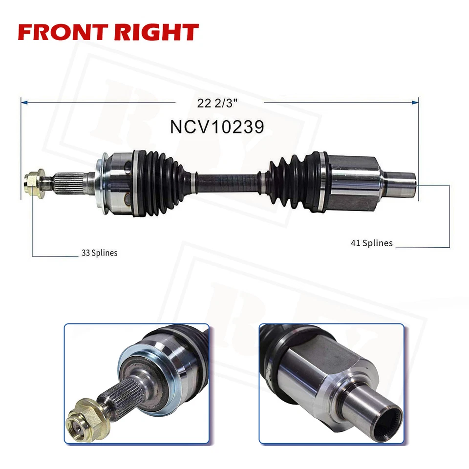 Front Right CV Shaft Assembly for 94-96 Buick Century 92-96 Chevrolet Lumina APV — 第 2/4 张图片
