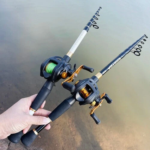 Fishing Set Casting/Spinning Rod and Reel Combo Portable Ultralight Travel New - Image 4 of 4