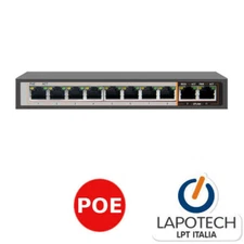 LORWEN SWITCH POE LW-AI2082 10 8 PORTE IP CAMERA TELECAMERA VIDEOSORVEGLIANZA