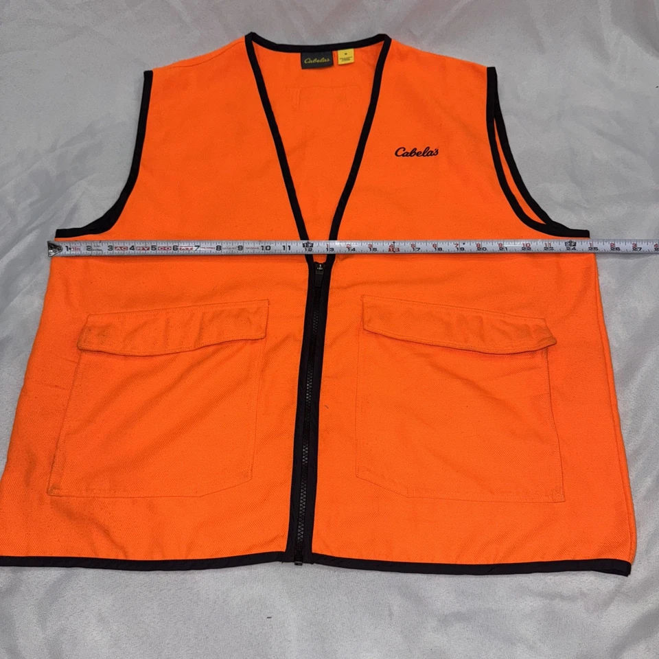Cabela's Men's M Reg Blaze Orange Duck Hunting Vest Fowl Shooting Safety - Image 3 of 4