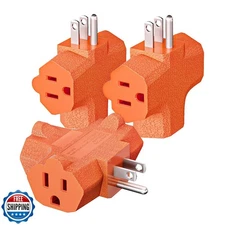 K KASONIC - 3-Outlet Grounding Adapter, [UL Listed] Plug Extender