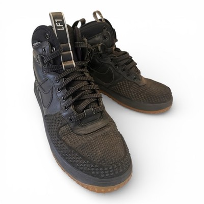 Nike Lunar Force 1 LF1 Black Gum Water Resistant High Top Sneaker Men s Size 10