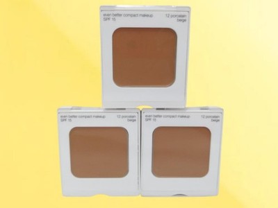 CLINIQUE EVEN BETTER COMPACT MAKEUP SPF 15 #12 PORCELAIN BEIGE BLISTER PACK 3PC