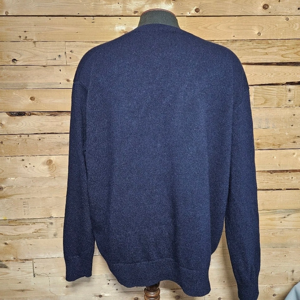 Cárdigan Vince azul marino lana mezcla cachemir suéter XL para hombre Foto 2 de 4