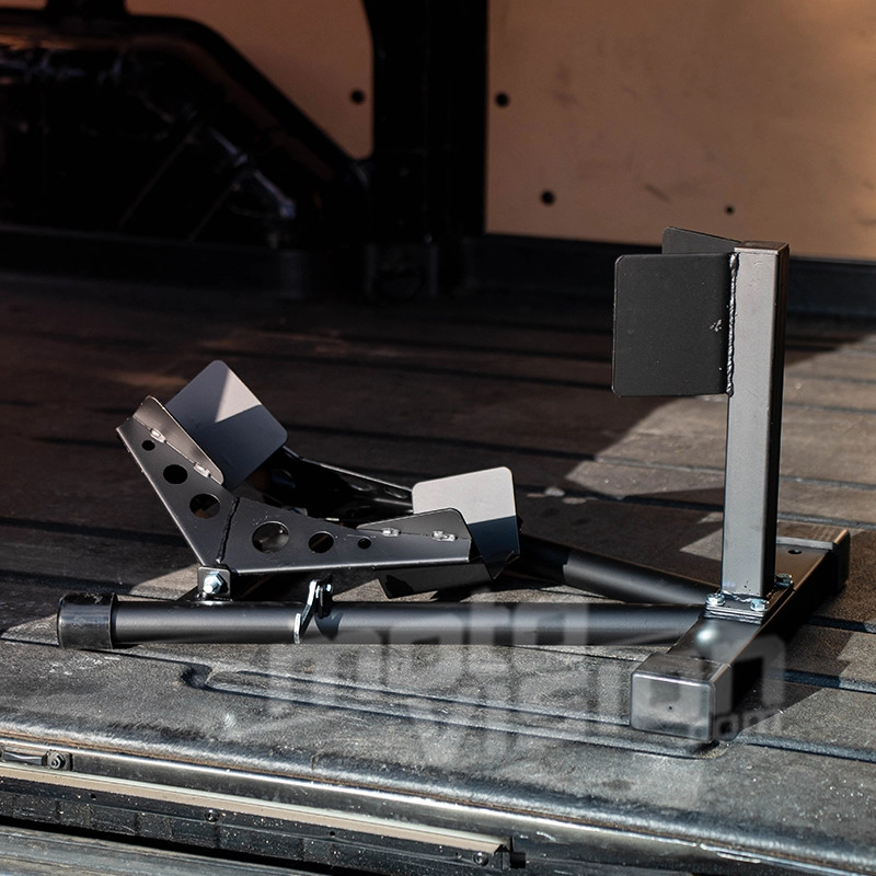 Béquille avant moto WheelPro Premium bleue en acier renforcé haute stabilité