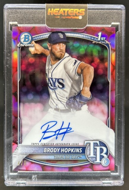 2025 Bowman Brody Hopkins Chrome Auto Gum Ball Refractor 1st Prospect #/5 Rays