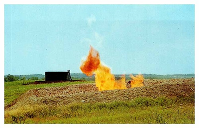 #ad Postcard OIL WELL SCENE State of Michigan MI AR2069 $2.49