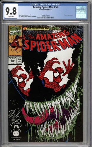Amazing Spider-Man #346 CGC 9.8 NM/MT Venom Appearance WHITE PAGES