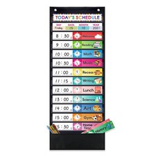 Daily Schedule Pocket Chart, class schedule, with 15 Dry-Eraser Cards - 13 Po...