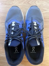 On Cloudrunner Men's Blue Gray Mesh Breathable Athletic Running Shoes