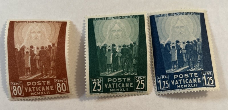 Vatican City Stamps Scott #77, 78, & 79 - MNH