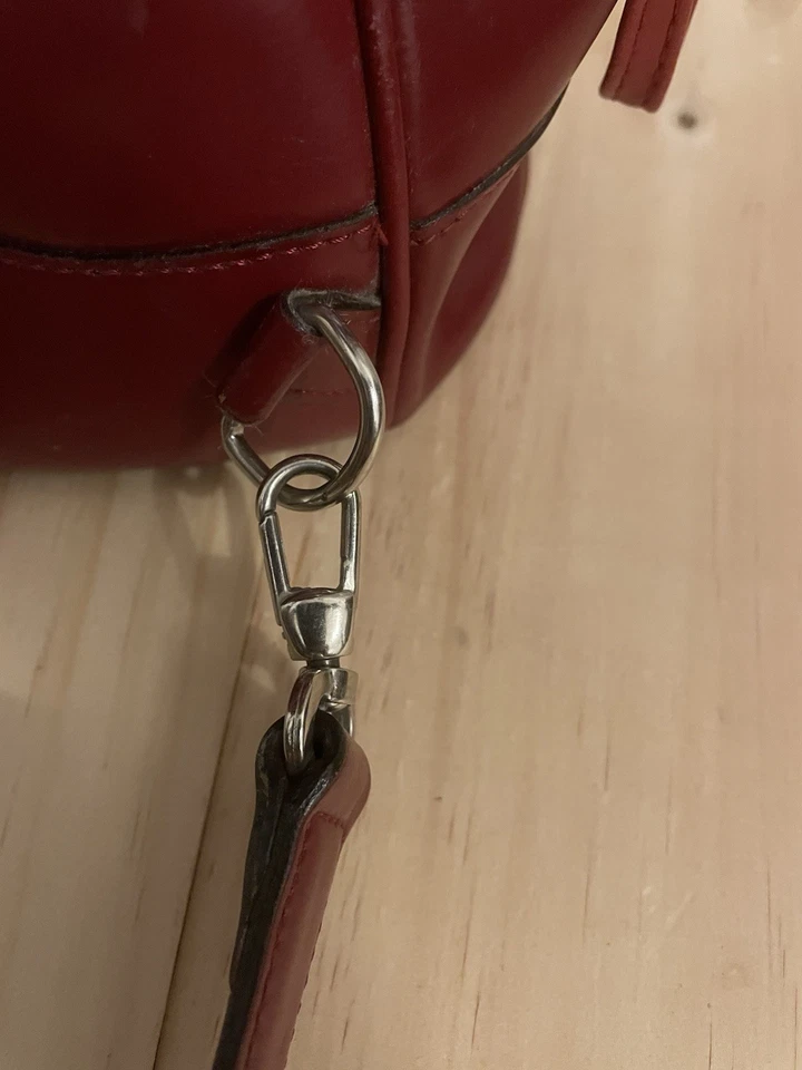 Ines De La Fressange Sac À Dos Cuir Rouge - Photo 4/4