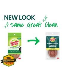Scotch-Brite Copper Coated Scrubbing Scour Pads 48 Pack Cleaning Scrubber Scotch-Brite Copper Coated Scrubbing Scour Pads 48 Pack Cleaning Scrubber - Image 1