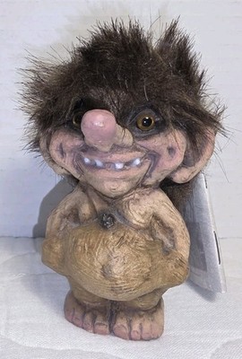 Vtg Nyform Norwegian Troll Long Nose Norway Big Belly Hands In Pockets Tag # 18