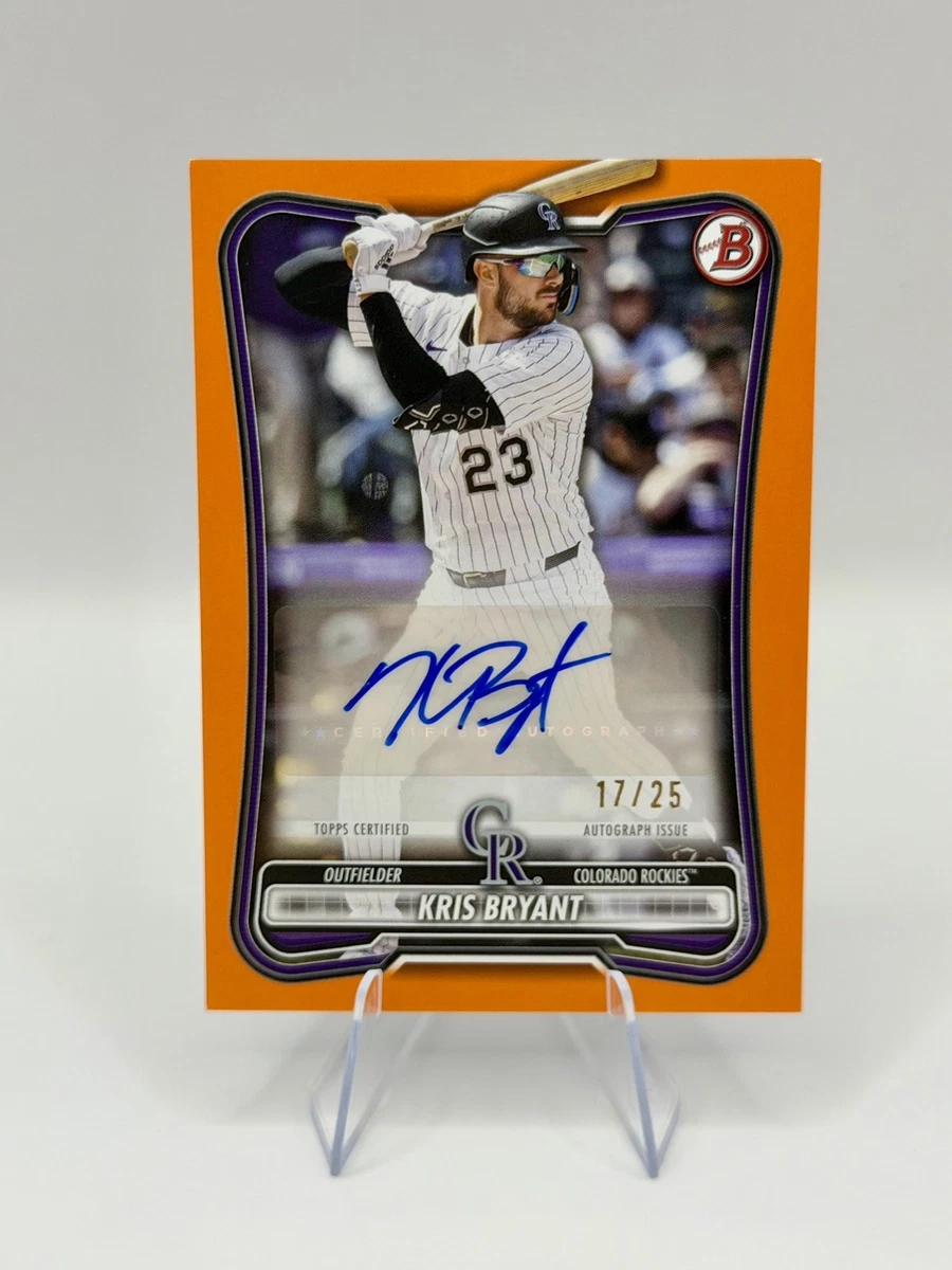 Kris Bryant RC 直筆サイン！シルバーPRIZM Bowman Kris Bryant Baseball Sports Trading Cards & Accessories for