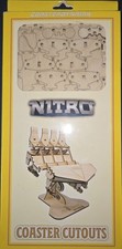 Montaña rusa Six Flags Nitro - Kit modelo Coaster Dynamix Wood Coutouts - Nuevo