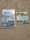 Nintendo Wii Sports & Resort Two Games Non-Rental Original Box video games lot