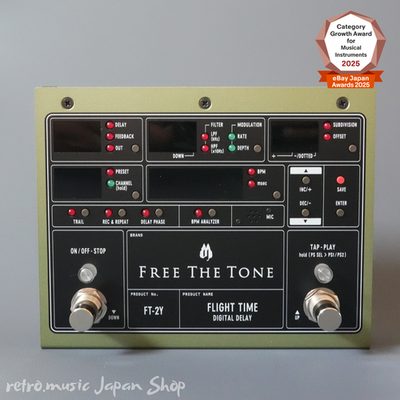 ギター FREE THE TONE FT-2Y Free The Tone FT-2Y FLIGHT TIME Digital Delay Guitar Effects Pedal