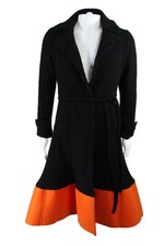 COMME DES GARCONS HOMME PLUS 2022 Black  Orange Wool Men's Flared Coat XS