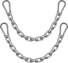 2 Boxing Punching Bag Chain and 4 Carabiners, Stainless Steel Heavy Duty Hanging