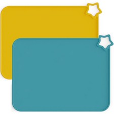 2 Pack Silicone Placemats For Baby Kid StainProof NonSlip Toddler Mats