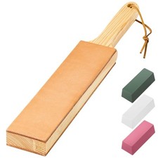 Angerstone Double Side Leather Strop For Knife Sharpening - 14"X 2" St