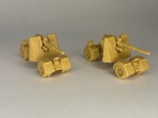 2 Pack - HO Scale - Flak 88 Artillery Gun Mobil - Brown - 1:87 Scale Mini Model