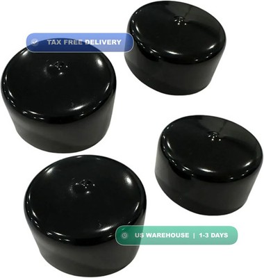2-Inch Rubber Wheel Hub Trailer Bearing Dust Cap Plug Grease Cover (4 Pack)