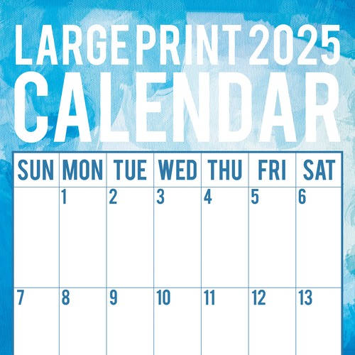 Large Print Calendar - 2025 Square Wall Calendar 16 Months New Year Planner Gift