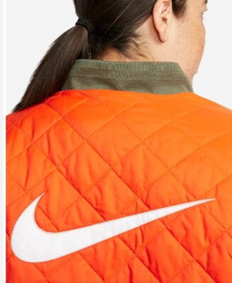 Nike Sportswear Women's Reversible Varsity Bomber Jacket Olive