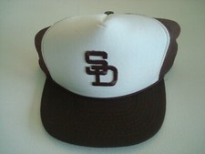 SAN DIEGO PADRES TRUCKER   90S GOLF BEACH SNAPBACK HAT CAP VINTAGE S5