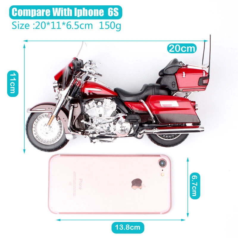 Bicicleta Maisto Harley flhtk Electra Glide Ultra 2013 modelo diecast motocicleta 1/12 Foto 4 de 4