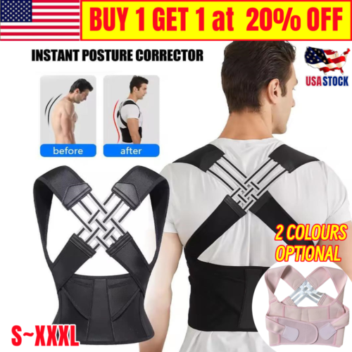 Corrector de Postura Soporte para el Hombro Cinturón Cuerpo Braza Espalda Lumbar Malo Hombres Mujeres Nuevo - Imagen 1 de 16