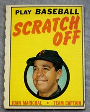 Juan Marichal HOF 1970 Topps Play Baseball Scratch Off Baseball Card Unscratched