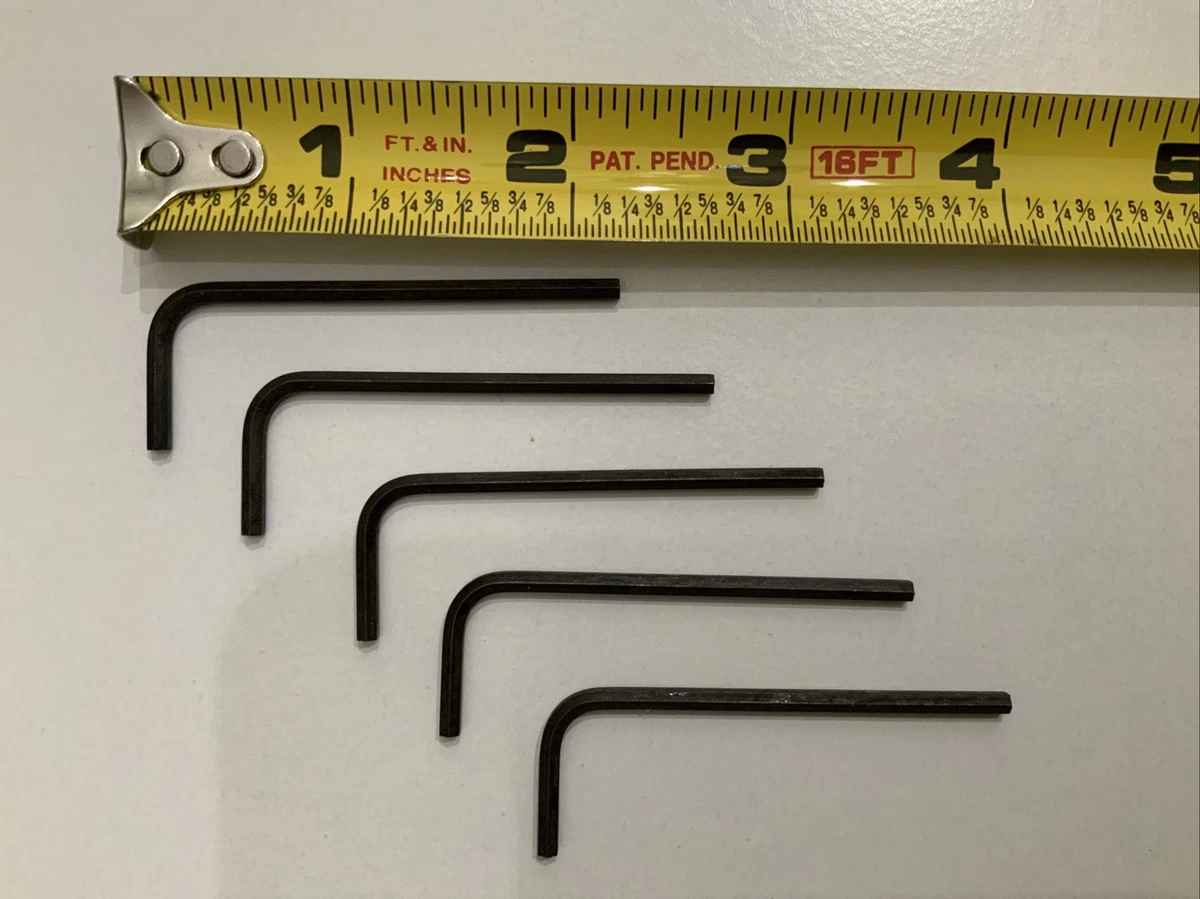 5 EA. M2.5 METRIC HEX ALLEN KEY 2.5mm WRENCH TOOL BLACK CARBON STEEL NEW