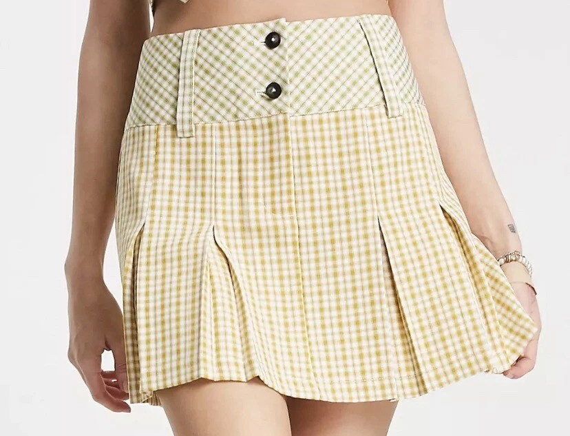 Gingham skirt ebay top