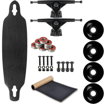 Moose Longboard Complete 9'' x 36'' Drop Through Stained Black