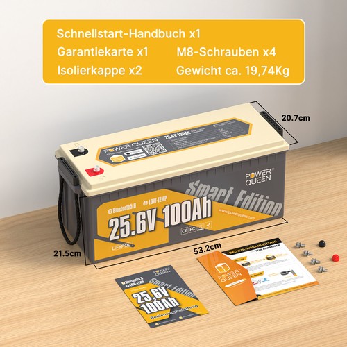 Batterie Lithium 24V 100Ah Bluetooth LiFePO4 4000-15000 Cycles pour Moteur Trolling - Photo 11/15