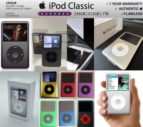 ✓NEW Apple iPod Classic 7th Gen 2TB SSD Flash Custom Sealed - ALL
