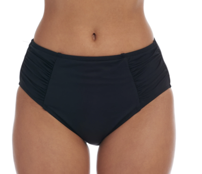 La Blanca Island Goddess Side Shirred High Waist Bikini Black