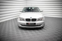 Front Ansatz V.2 FüR BMW 1Er E81 Facelift Schwarz Hochglanz Spoilerlippe Schwert