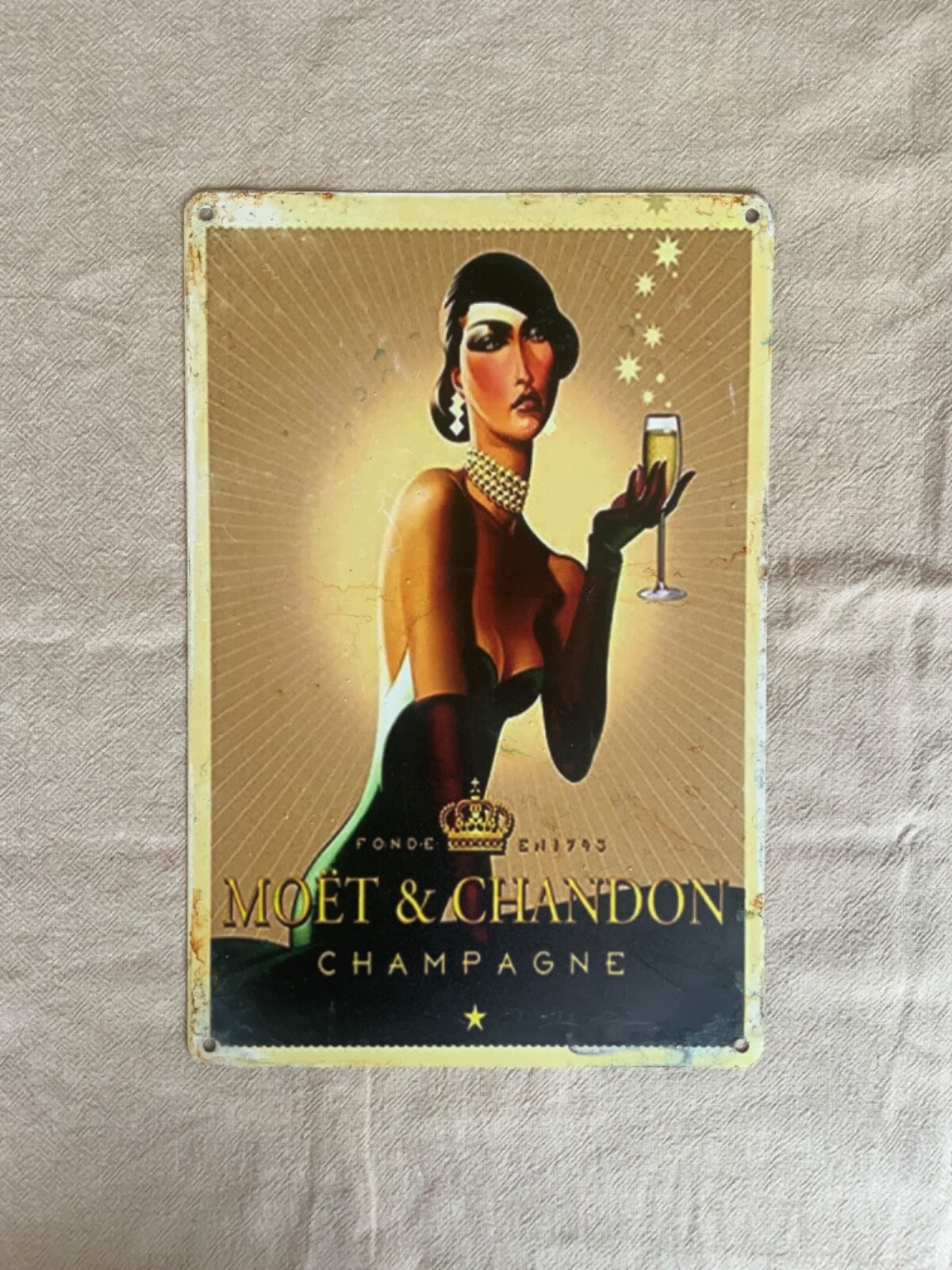 Moët & Chandon Champagne Metal Sign, 20x30cm