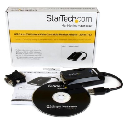 USB 3.0 to DVI External Video Card Multi Monitor Adapter 2048X1152 StarTech.com 