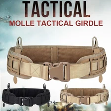 Tactical Vest MOLLE Belt 1000D Nylon Waist Belt Quick Release Combat Web Belt US