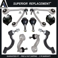 Front Control Arm + Ball Joint, Sway Bar Link & Tie Rod Kit 10 FOR JAGUAR S-TYPE