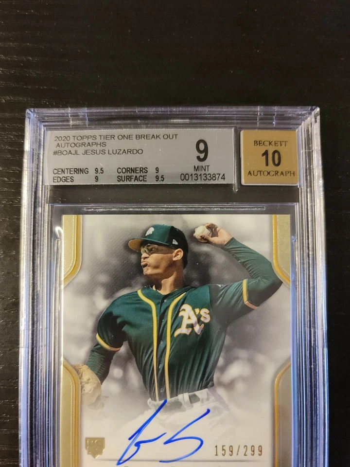 Jesus Luzardo 2020 Topps Tier One Auto Autographed RC Athletics 159/299 BGS 9 MT - Image 2 of 4