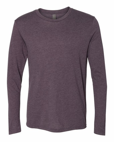Next Level Triblend Long Sleeve Crew T-Shirt Soft Stretchy Lightweight Tee 6071 - Picture 9 of 11