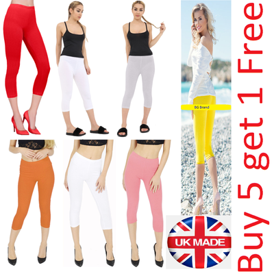 Knee Length Leggings Viscose Stretch NAVY SIZE 10 12 14 16 18 20 22 24 26 S M L
